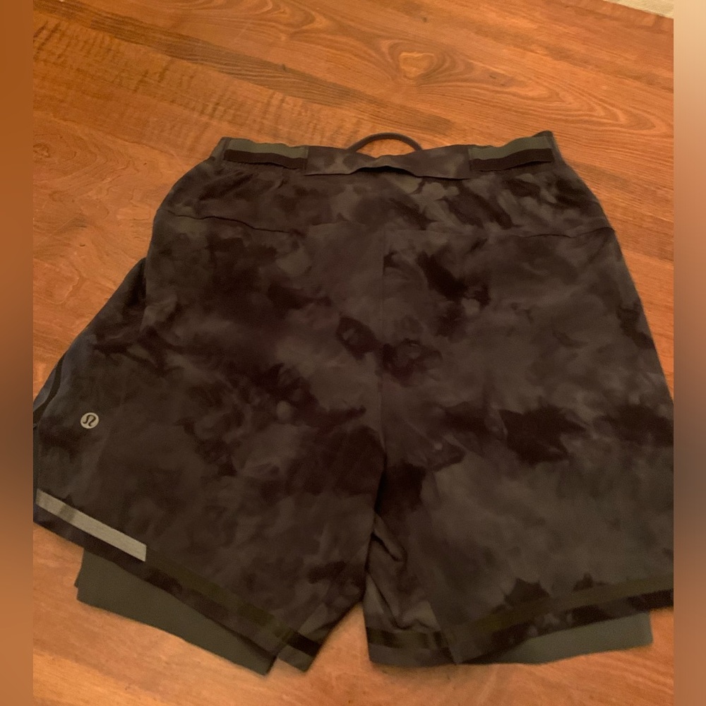 Dark green camo shorts